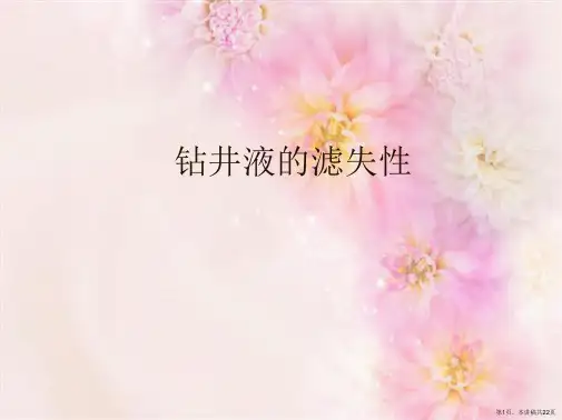 钻井液的滤失性