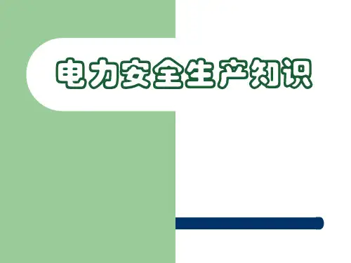 电力安全生产知识