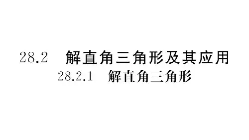 人教版九年级下册数学作业课件 第28章解直角三角形 (2)