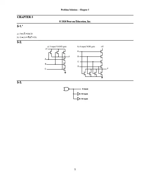 《逻辑与计算机设计基础》(原书第五版)课后习题答案-chapter05_solutions-5th