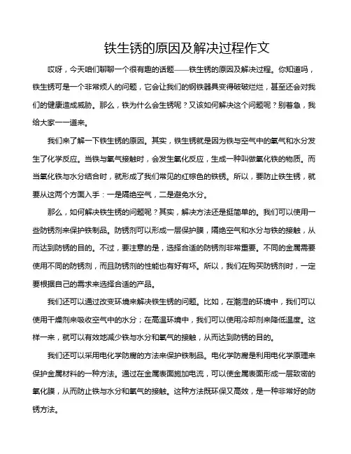铁生锈的原因及解决过程作文