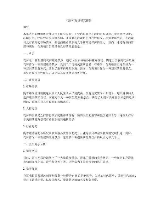 花海可行性研究报告