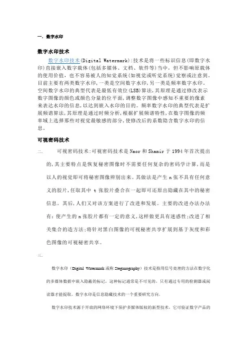 LSB数字水印算法