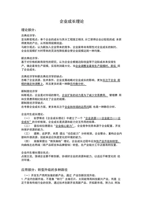 企业成长理论