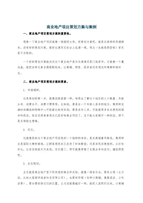 商业地产项目策划方案与案例