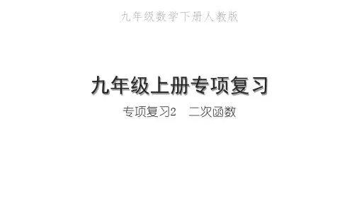 2022年九年级数学下册专项复习2二次函数习题课件新版新人教版
