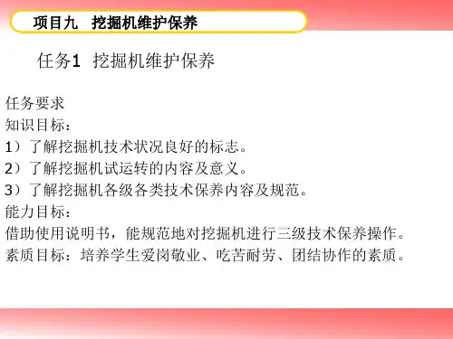 挖掘机维护保养培训教材(ppt 共63页)