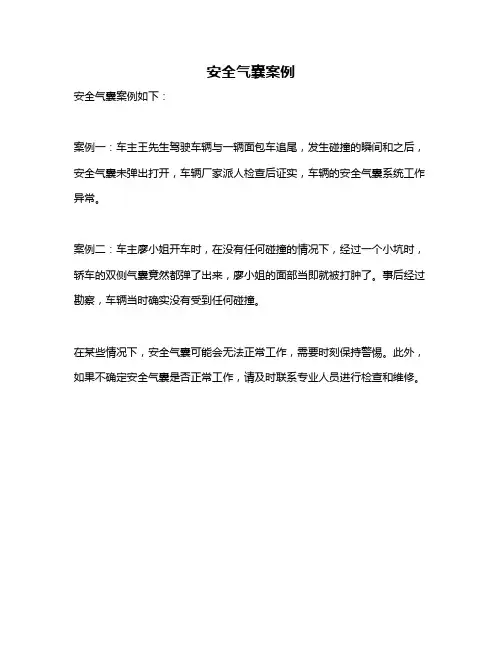 安全气囊案例