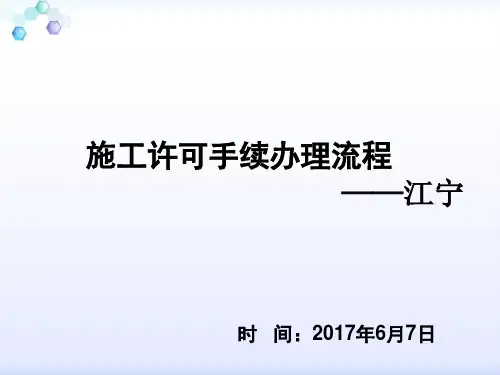 项目手续办理流程及要点