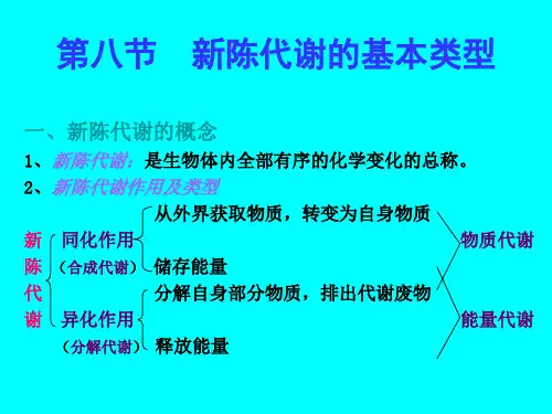 新陈代谢的基本类型