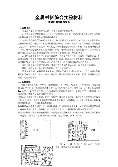 铝铜实验材料