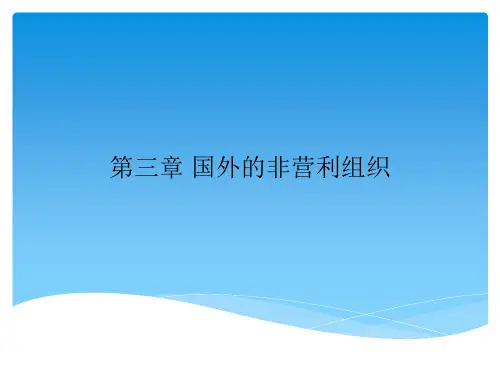 第三章 国外的非营利组织(王智慧)