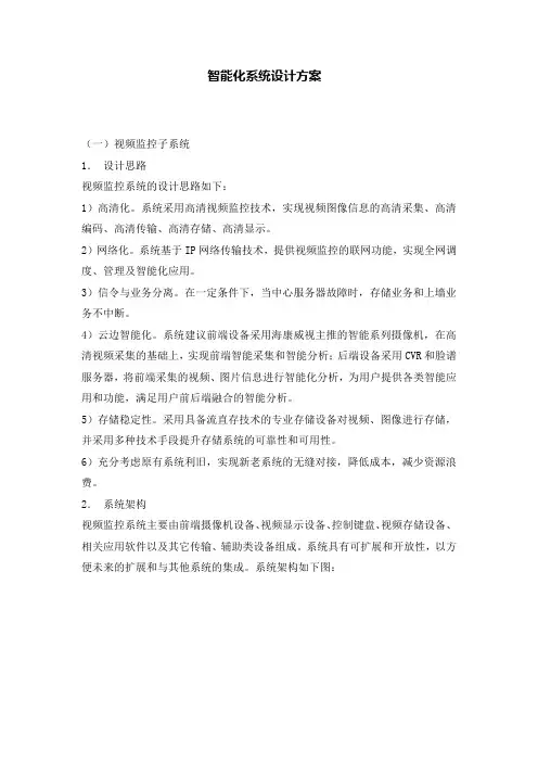 智能化系统设计方案