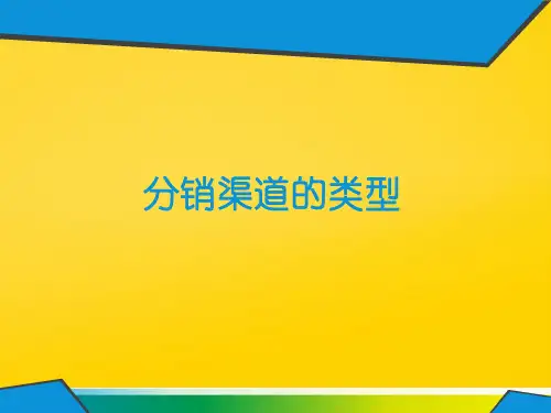 分销渠道的类型完整ppt