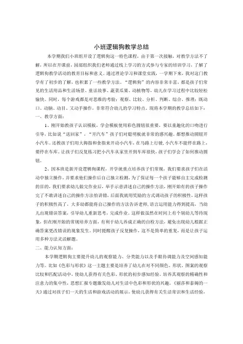 小班逻辑狗总结