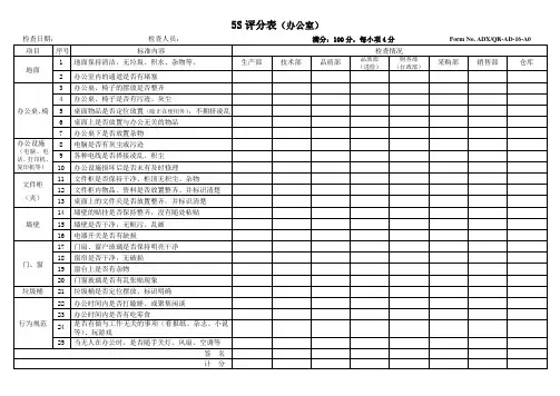 5S检查表