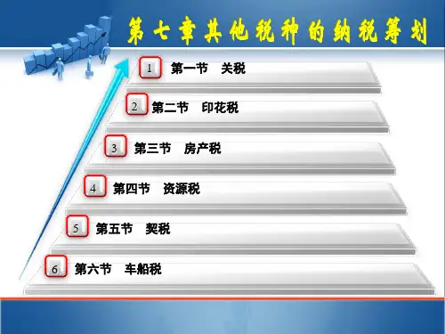 房产税 课件《纳税筹划》同步教学(西南财经大学出版社)