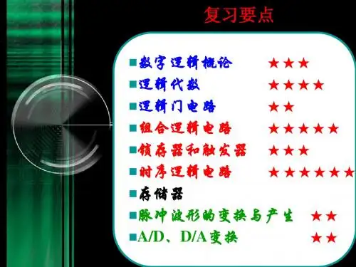 武汉大学数电复习提纲(康华光第五版)