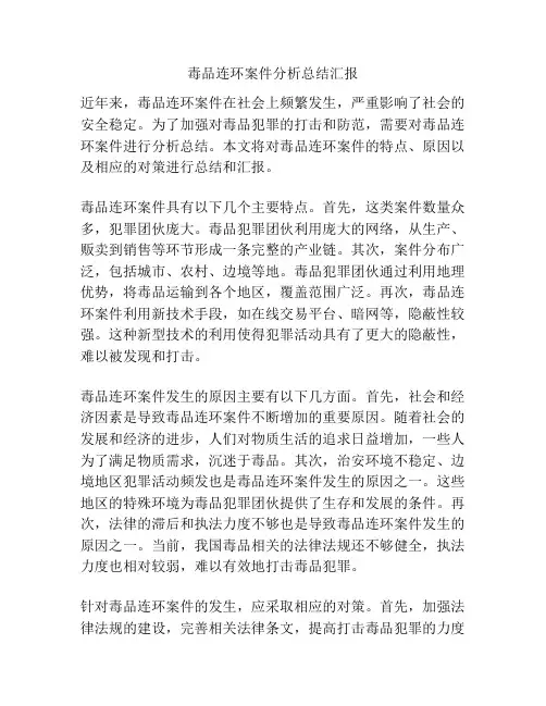 毒品连环案件分析总结汇报