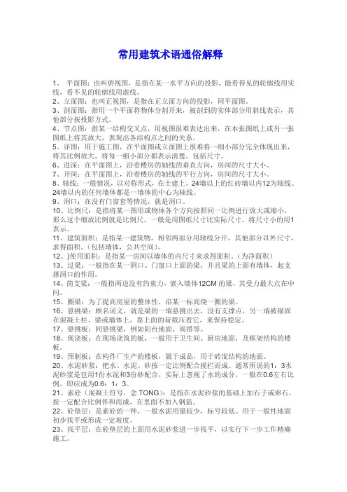 常见建筑术语
