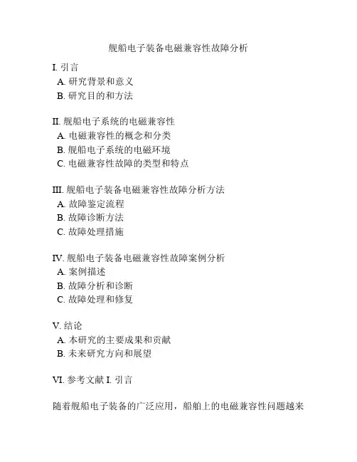 舰船电子装备电磁兼容性故障分析