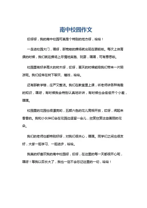 南中校园作文