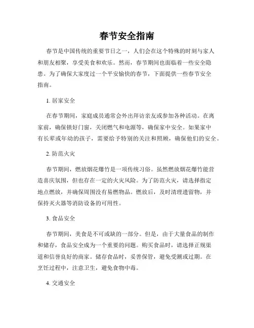 春节安全指南