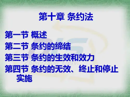 国际公法 第十章 条约法