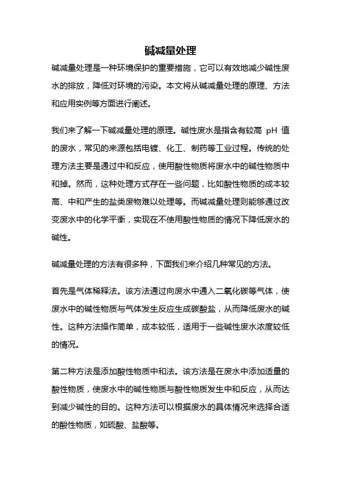碱减量处理