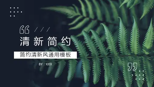 小清新简约通用模板