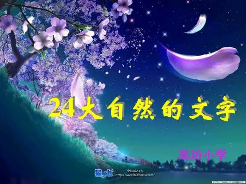 《大自然的文字》教学课件