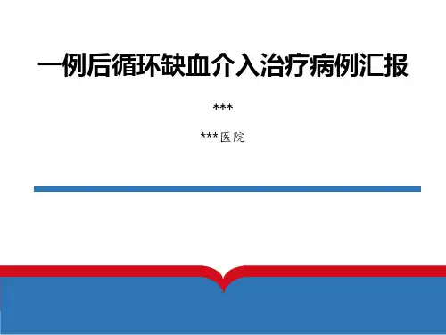 后循环缺血病例汇报