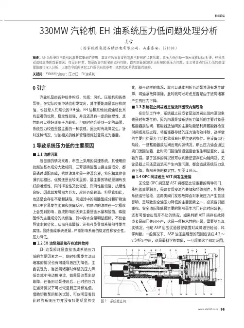 330MW汽轮机EH油系统压力低问题处理分析