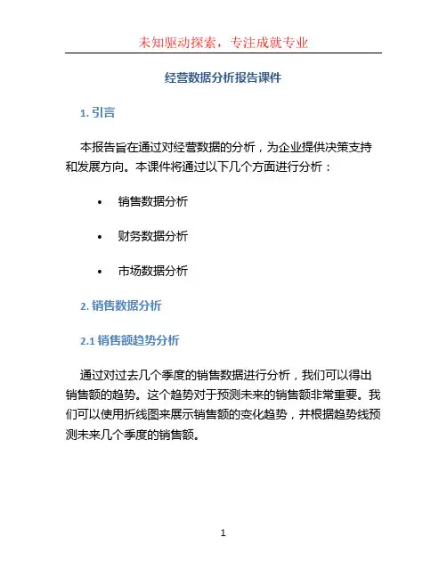 经营数据分析报告课件