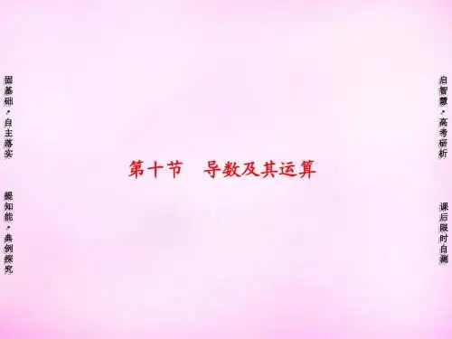 【高考讲坛】2016届高考数学一轮复习 第2章 第10节 导数及其运算课件 理 苏教版
