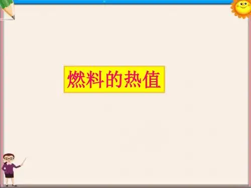 中学九年级物理《燃料及热值》课件