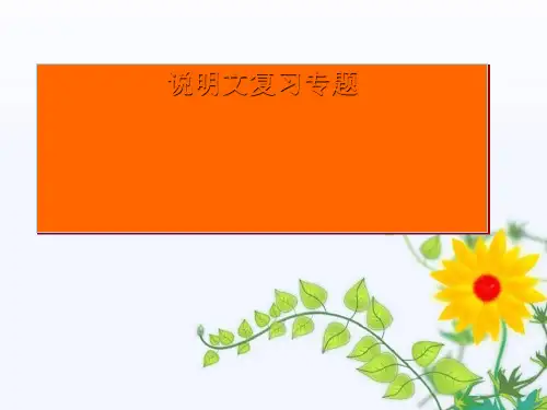 《说明文复习专题》 课件(共34张PPT)