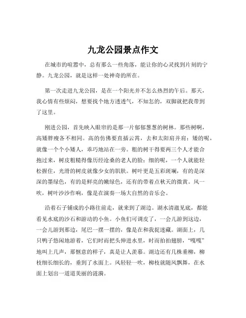 九龙公园景点作文