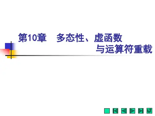《C  程序设计实例与操作》课件第10章 多态性、虚函数与运算符重载