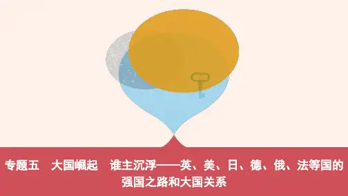 河南省中考历史复习专题大国崛起谁主沉浮—英、美、日、德、俄、法等国的强国之路和大国关系课件