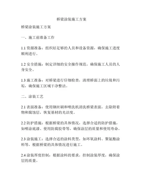 桥梁涂装施工方案