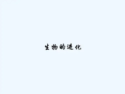 生物的进化 PPT