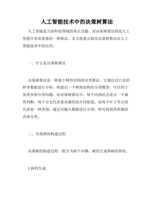 人工智能技术中的决策树算法