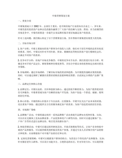 中梁营销策划方案