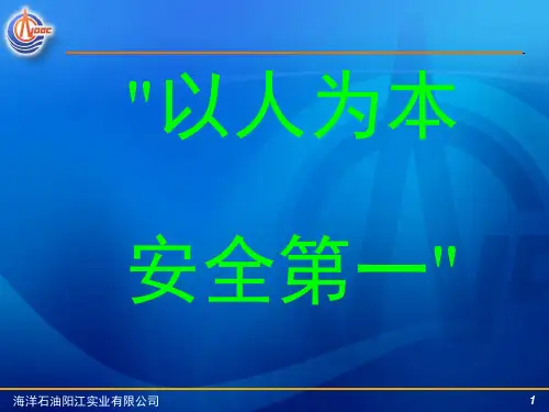 中国海洋石油公司之危险化学品生产经营安全管理培训教程-“以人为本安全第一”(ppt 50) 