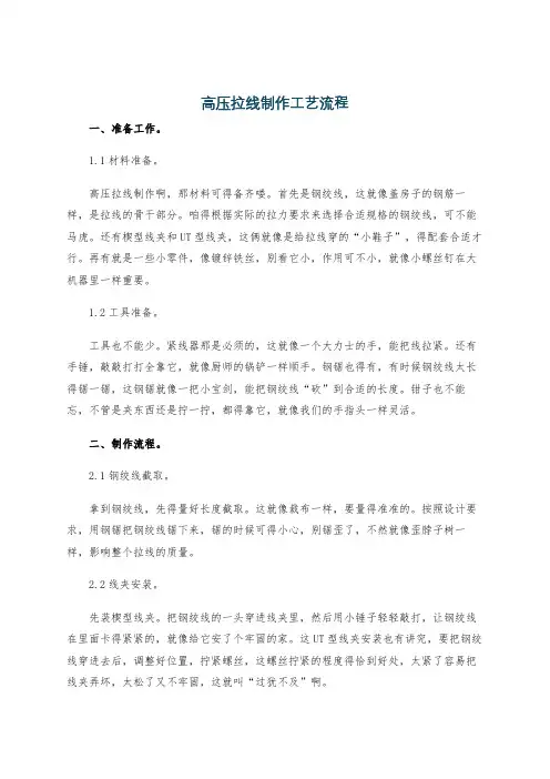 高校与高等教育-3-16-高压拉线制作工艺流程