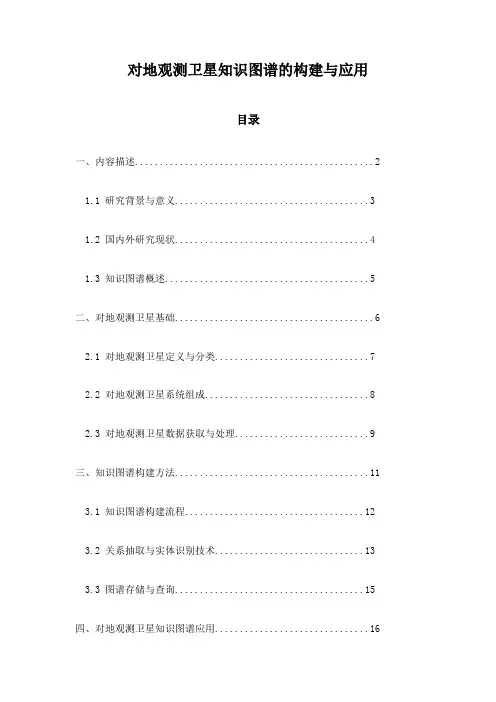 对地观测卫星知识图谱的构建与应用