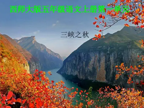 秋语文五上第一单元《三峡之秋》课件