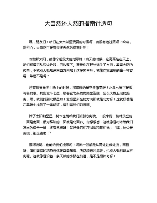 大自然还天然的指南针造句