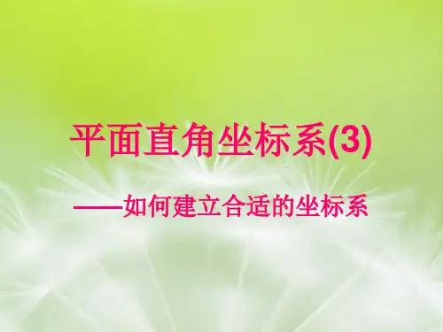如何建立直角坐标系PPT教学课件